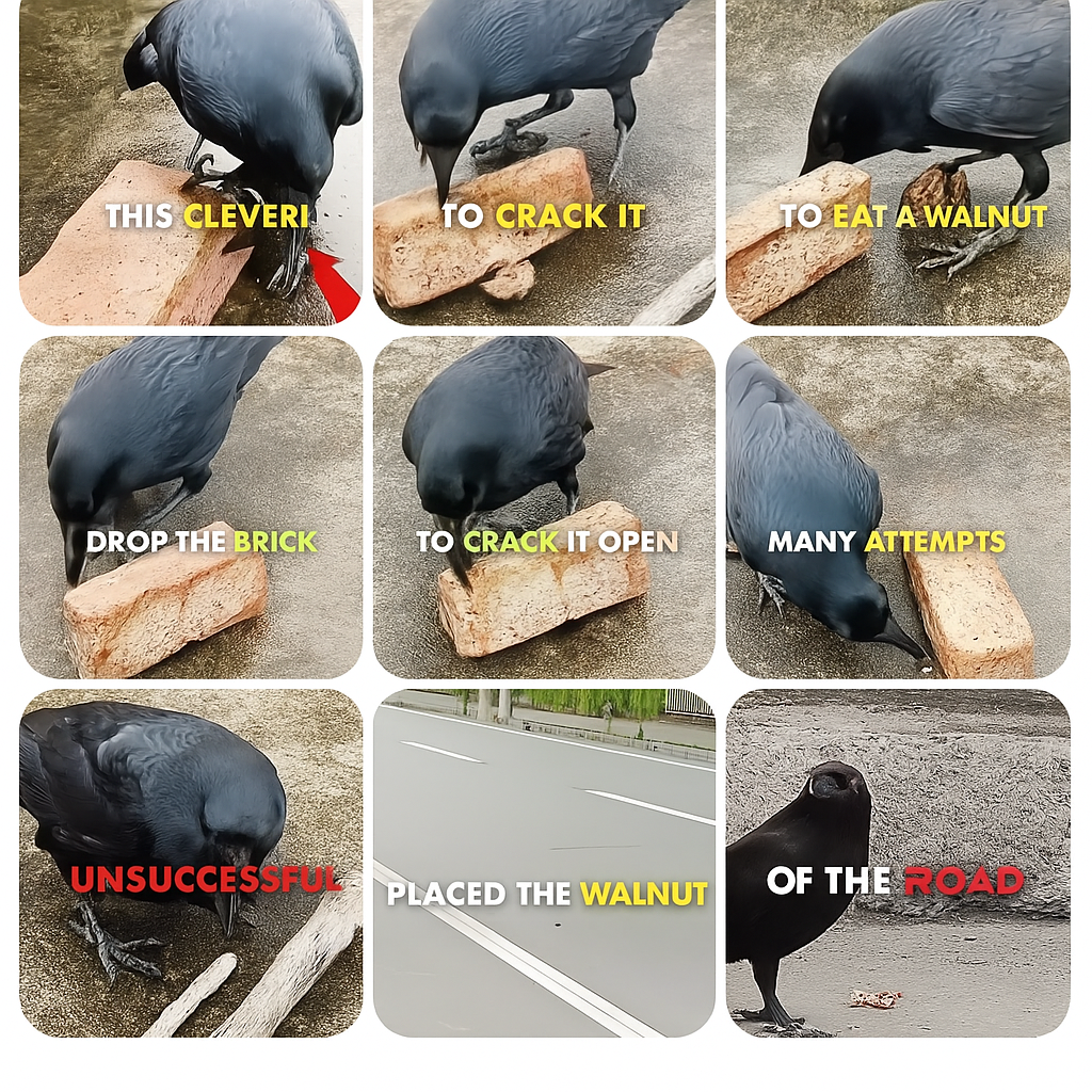 image-1624 The Clever Crow and the Hard Walnut: A Tale of Patience and Victory