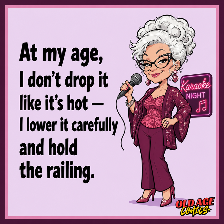 04_karaoke_railing_750x750 20 Funny Old Age Comics Shared By A Woman From United Kingdom