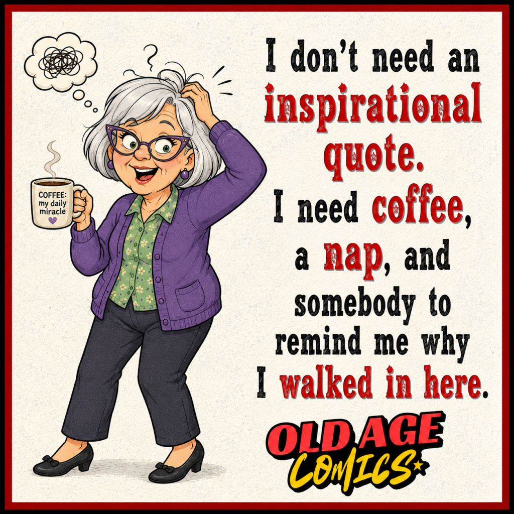 image-80-1024x1024 20 Elderly Lady Comics About Memory, Coffee, Naps, and Aching Knees for Grandma Laughs