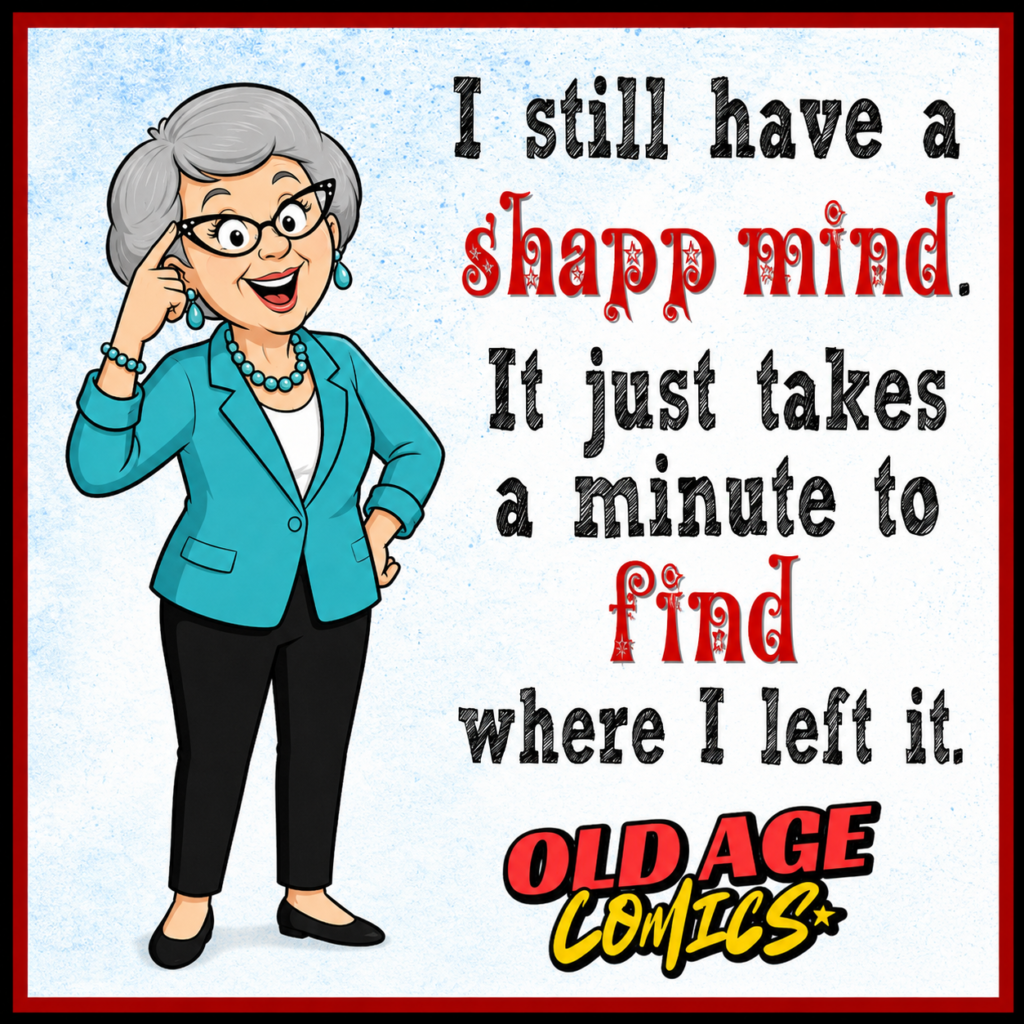 image-89-1024x1024 20 Elderly Lady Comics About Memory, Coffee, Naps, and Aching Knees for Grandma Laughs