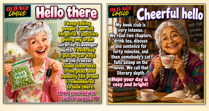 A Heartwarming Visit to an Old Age Home Inspired Us to create 20 Funny Senior Women Comics
