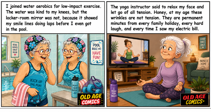 20 Self Created Comics About Aged Women Wrinkles Issues, Beauty, Mirrors, and Confidence