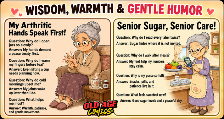These Funny Old Age Grandma Comics Teach Health Awareness With a Smile and Fun