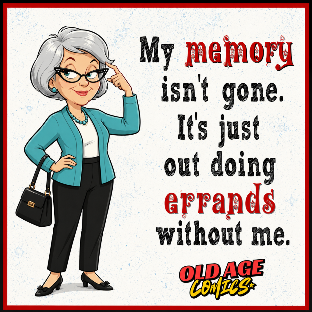 image-2-1024x1024 20 Elderly Lady Comics About Memory, Coffee, Naps, and Aching Knees for Grandma Laughs