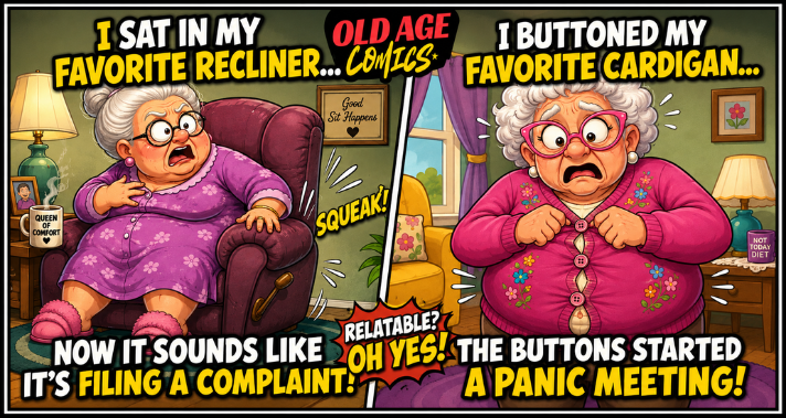 Old Age Weight Gain Problems Explained Through Funny Grandma Comics